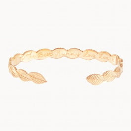 サスクワッチファブリクス MAREBITO LEAF BANGLE GOLD Personalised Leaf Open Bangle | Merci Maman