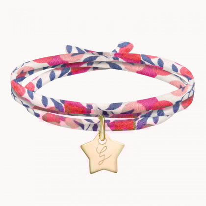 Personalised Liberty Wrap Bracelet gold plated merci maman
