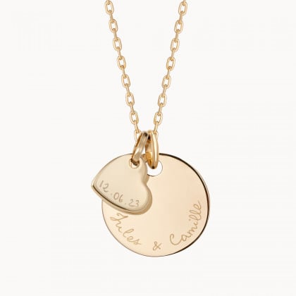 Collana personalizzata Love placcato oro merci maman