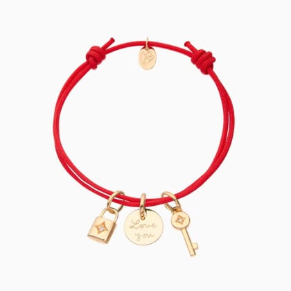Bracciale personalizzato con Lucchetto e Chiave Merci Maman