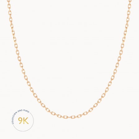 Cadena de oro de 9 kilates merci maman