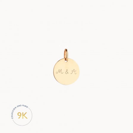 Medalla de oro de 9 kilates merci maman
