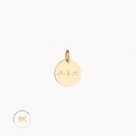 Personalised 9 Carat Gold Disc merci maman