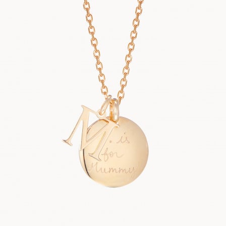 Le Collier Alphabet personnalisé plaqué or merci maman
