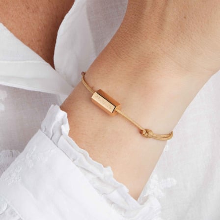 Bracelet de Naissance personnalisé plaqué or merci maman