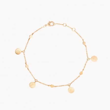 Bracelet Bohème personnalisé plaqué or merci maman