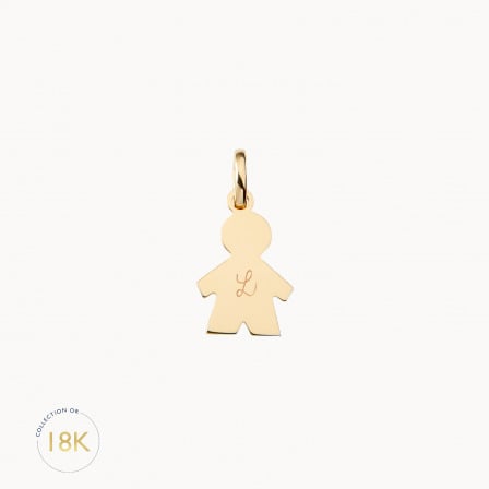 Charm personnalisé Petit Garçon en Or 18 carats merci maman