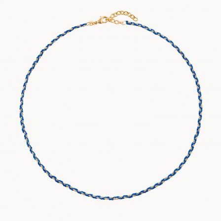 Braided Necklace Chain gold plated sage merci maman