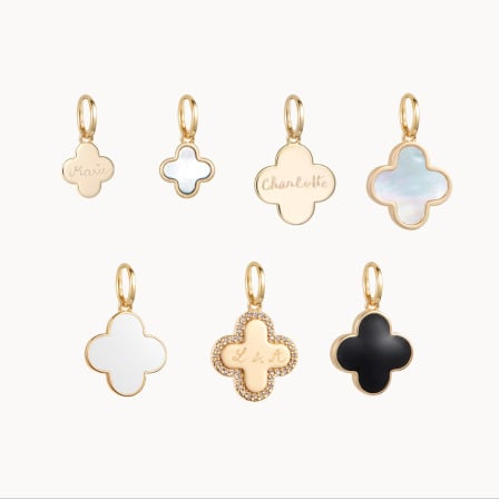 Buy your personalised Clover Cross charm gold plated merci maman
