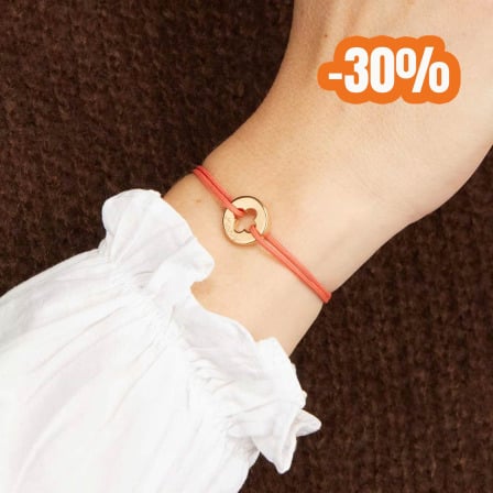 Personalised Clover Cross Unity Bracelet Gold Plated Merci Maman
