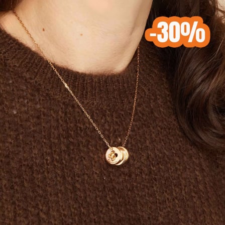 Personalised Clover Cross Unity Necklace Gold Plated Merci Maman