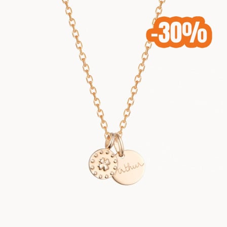Personalised Clover Necklace gold plated merci maman