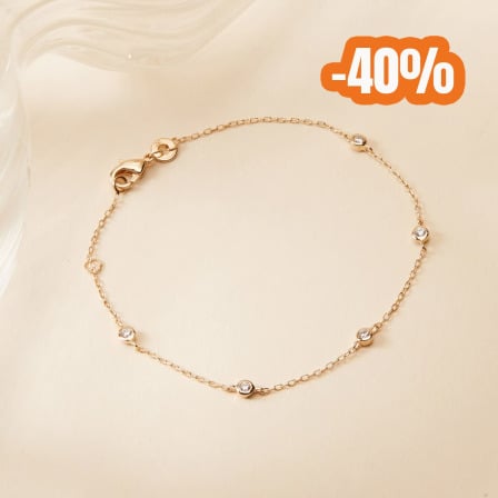 Crystal Solitaire Chain Bracelet