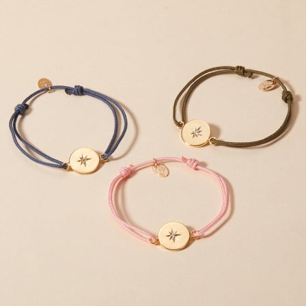 Bracelet personnalisé Cristal plaqué or merci maman