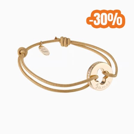 Personalised Crystal Clover Cross Unity Bracelet Gold Plated Merci Maman