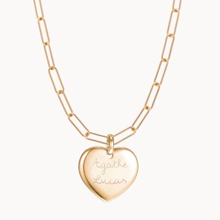 Personalisierte Dainty Love Links Herz Halskette