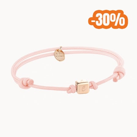 Children's Personalised Dice Bracelet gold plated merci maman