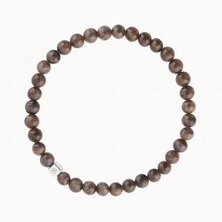 Men's Personalised Dice Initial Beaded Bracelet sterling silver Labradorite merci maman