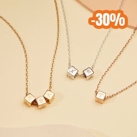 personalised dice necklace gold plated merci maman