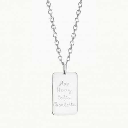 Men's Personalised Dog Tag Necklace sterling silver merci maman
