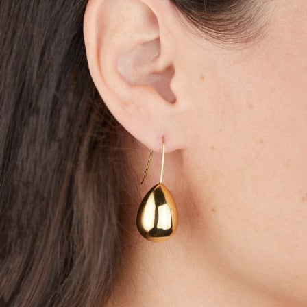 Tropfen-Ohrringe in goldfarbenem Edelstahl merci maman