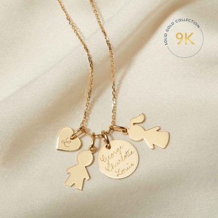 Personalised 9 Carat Gold Duchess Necklace