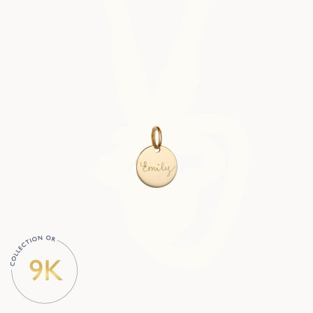 Mini Disque personnalisé en or 9 carats