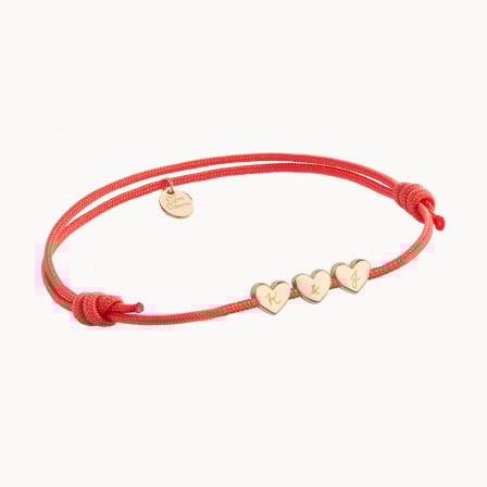 Bracciale Cuore personnalizzato Placcato in oro 18 carati merci maman