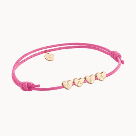 Bracciale Cuore personnalizzato Placcato in oro 18 carati merci maman