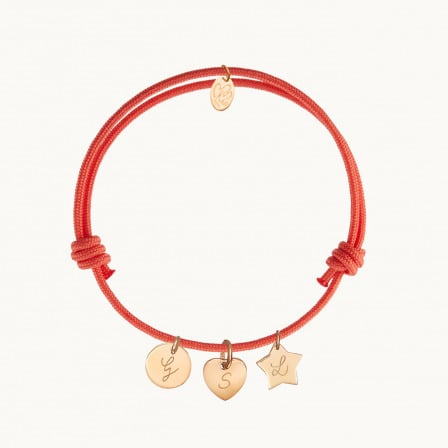 Bracelet personnalisé Initiale plaqué or merci maman