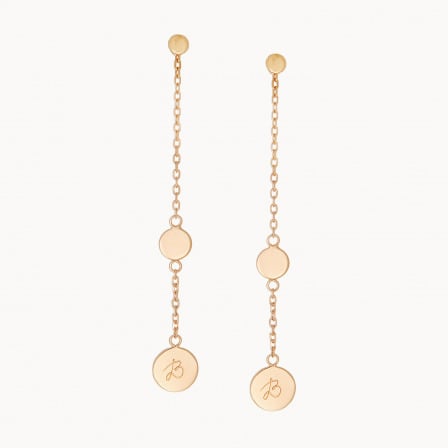 personalised initial pastille earrings gold plated merci maman