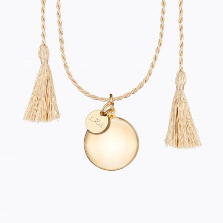 Personalised Joy Pregnancy Necklace Merci Maman X Ilado gold plated