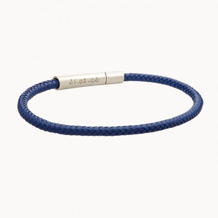 Men's Personalised Small Leather Bracelet merci maman