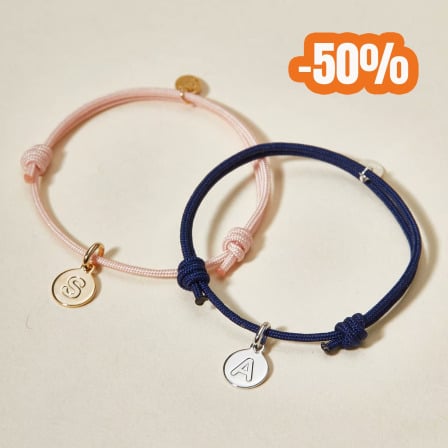 Children's Personalised Letter Pendant Bracelet gold plated merci maman