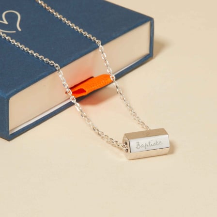 Men's Personalised Birth Necklace sterling silver merci maman