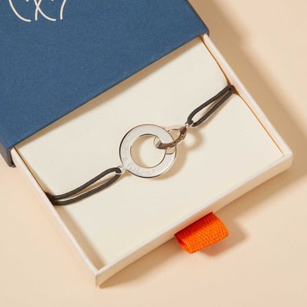 Bracelet personnalisé Anneaux Entrelacés pour homme Merci Maman