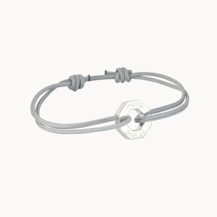 Pulsera personalizada Unión octogonal para hombre Merci Maman
