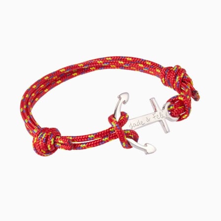 Bracelet Marin Ancre personnalisé pour homme argent sterling merci maman