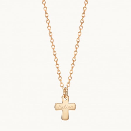 Personalisierte Halskette zur Taufe oder Kommunion vergoldet merci maman