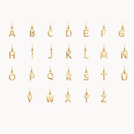 Compra una mini letra del abecedario bano de oro merci maman