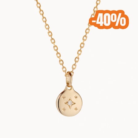 personalised mini crystal star necklace gold plated merci maman