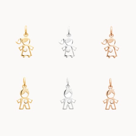 Comprar un mini charm niño o niña en cristal baño de oro merci maman