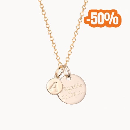 personalised letter necklace gold plated merci maman