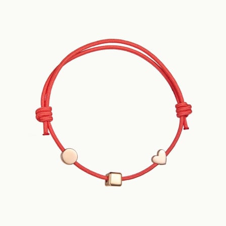 Créez un Bracelet Charm Perles personnalisé plaqué or merci maman