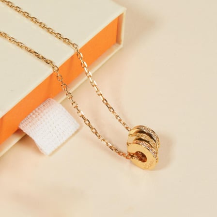 Collana Personalizzata Mini Unity Nome Cristallo Placcato in oro Merci Maman