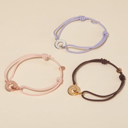 Personalised Mini Intertwined Bracelet Gold Plated Merci Maman