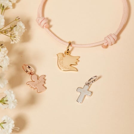Bracciale personalizzato per Battesimo o Comunione mini Merci Maman