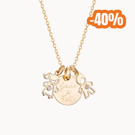 Personalised Crystal Mummy Necklace gold plated merci maman