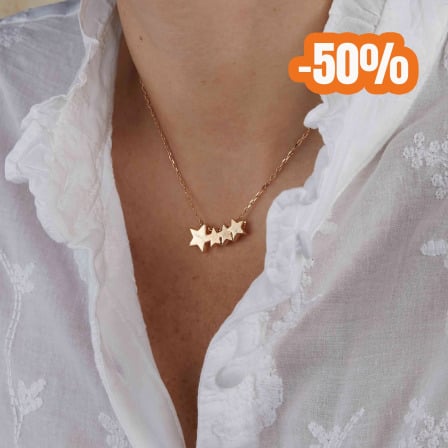 Personalised My Family Star Necklace gold plated merci maman