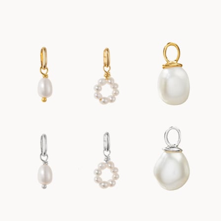 Buy a pearl charm gold plated merci maman